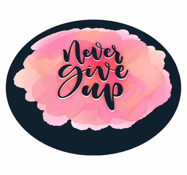 Custom vinyl rug persevere without giving up - TenStickers