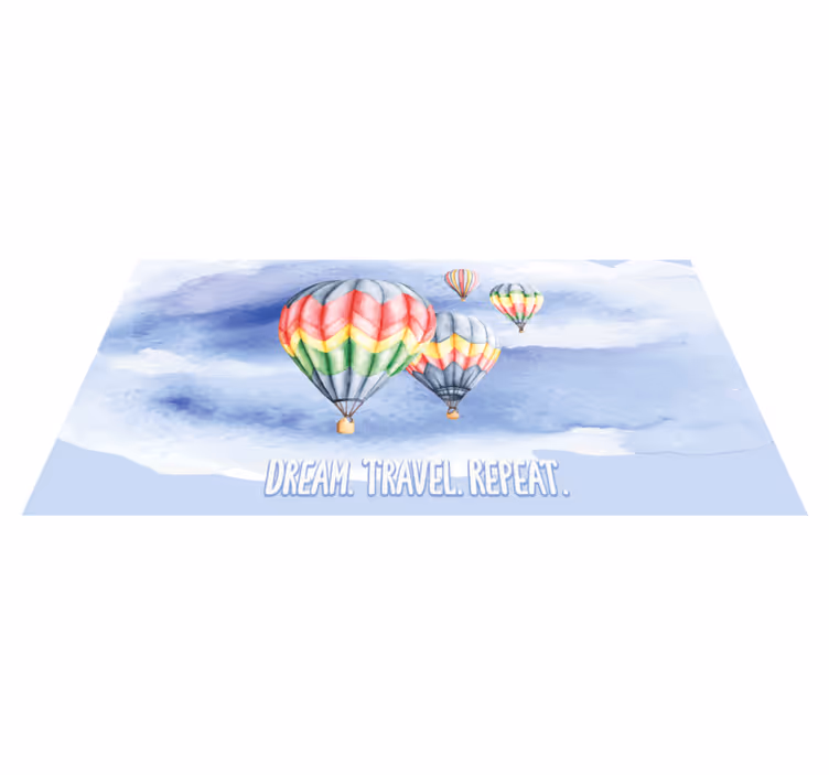 Wish journey recur minimal vinyl rug - TenStickers