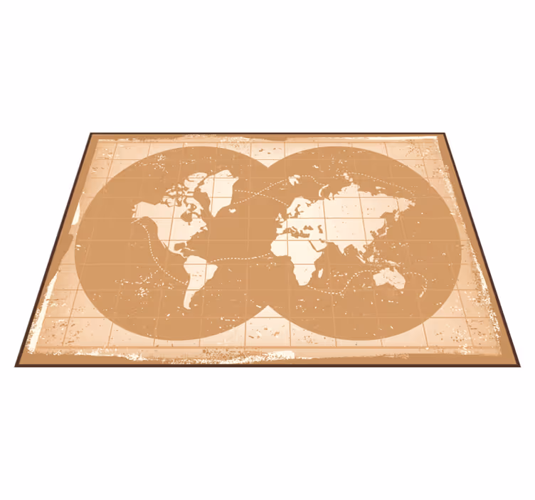 Global Map world map vinyl rug - TenStickers