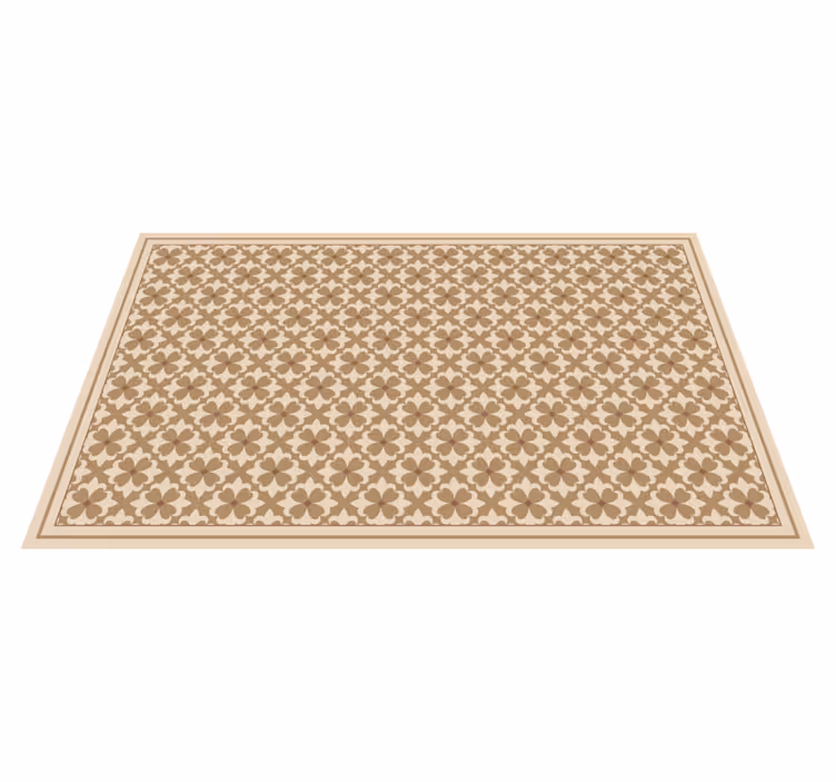 Botanical Print mosaic vinyl rug - TenStickers