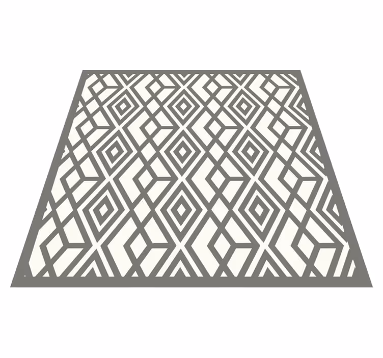 Diamond Emblem geometric vinyl rug - TenStickers