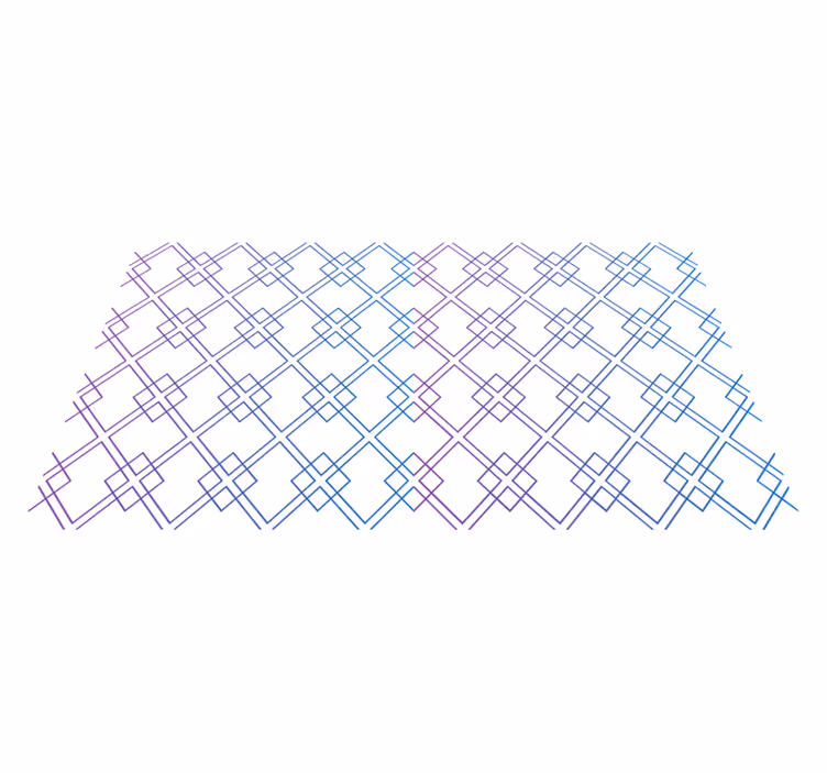 Diamonds and Lines geometric vinyl rug - TenStickers
