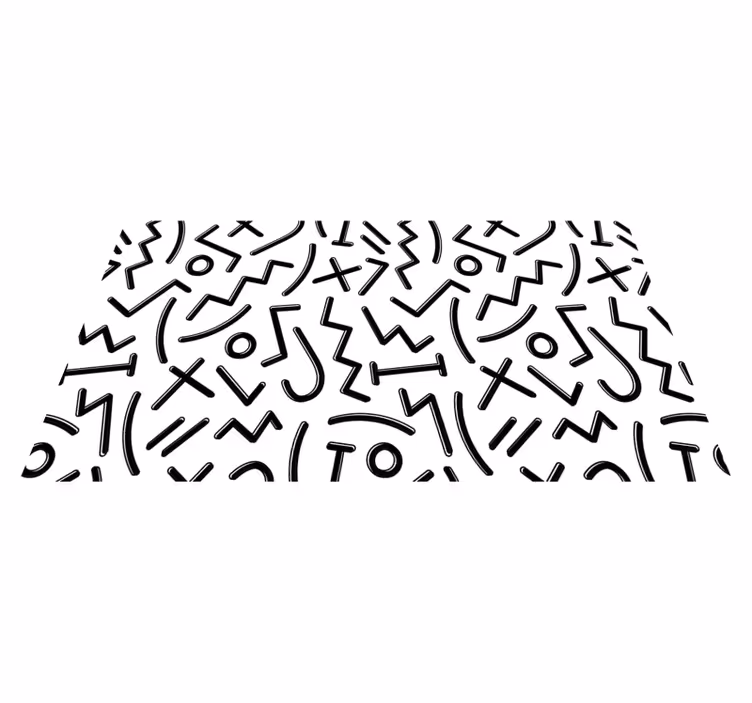 Dynamic Abstract Lines kids vinyl rug - TenStickers