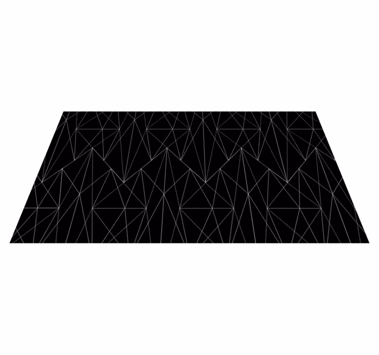 Irregular black and white design minimal rug - TenStickers