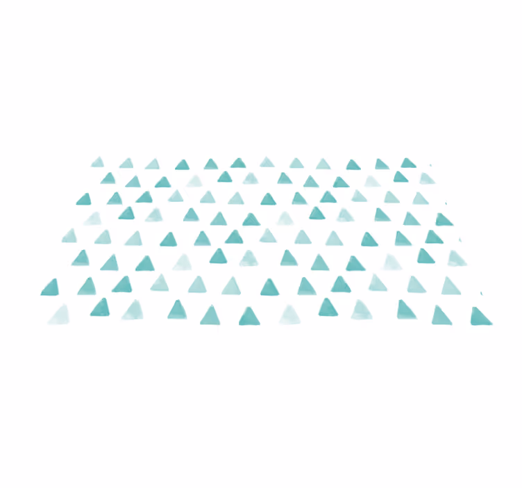 Geometric vinyl rug with triangular patterns - TenStickers