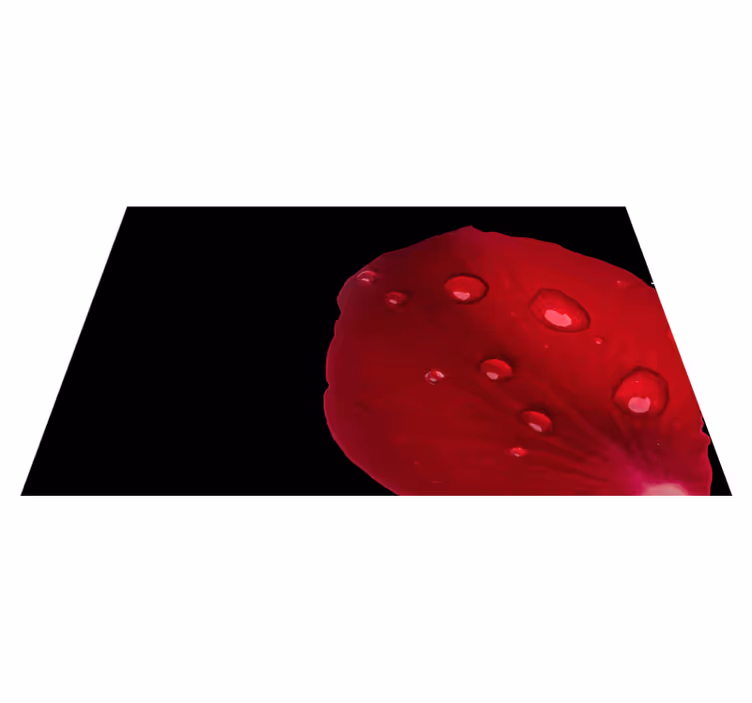 Red Petal Glamour living room vinyl rug - TenStickers