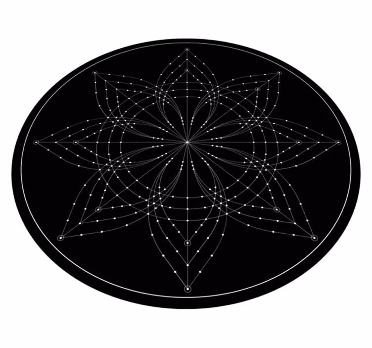 Elegant Lotus Pattern mandala vinyl rug - TenStickers