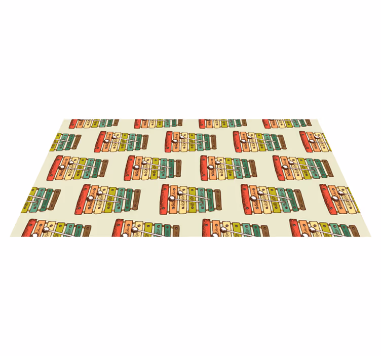 Colorful Xylophone Pattern teenage bedroom vinyl rug - TenStickers