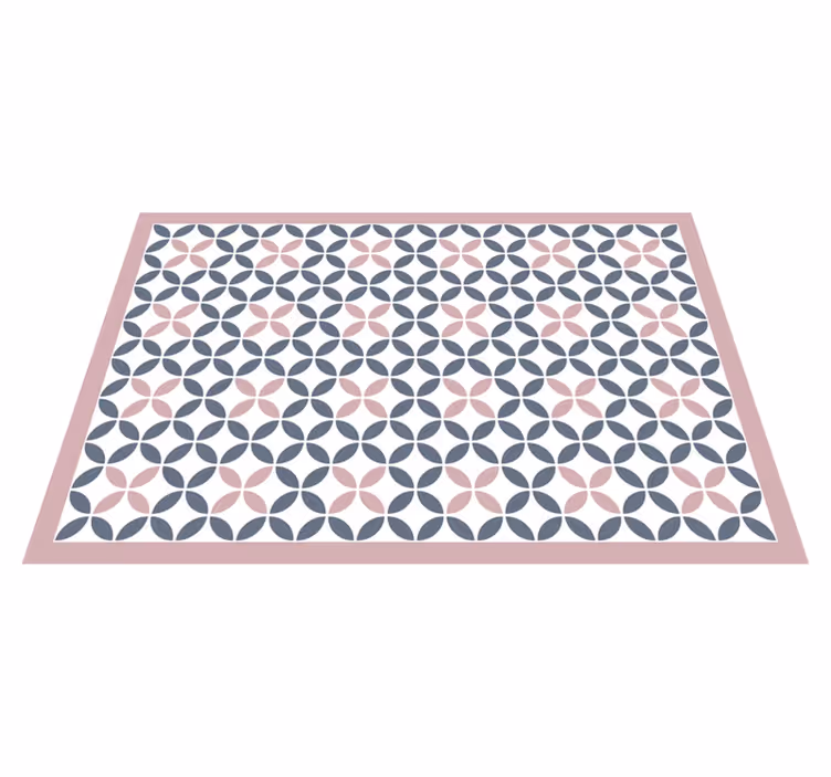 Round beige and grey design mosaic vinyl rug - TenStickers