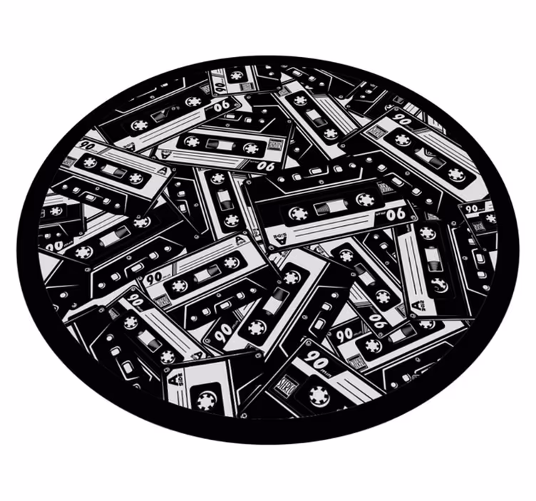 Kids vinyl rug cassette tape design - TenStickers