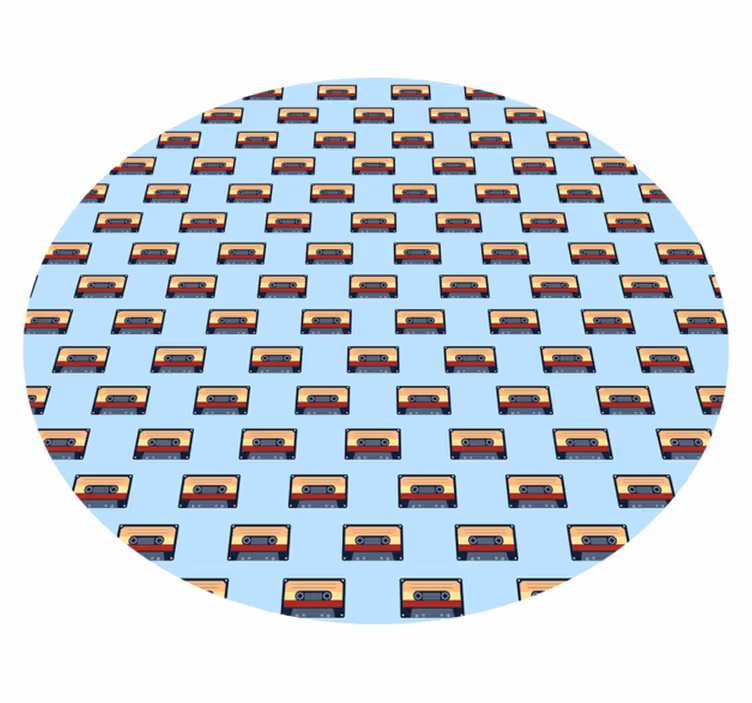Vintage vinyl rug retro cassette design - TenStickers