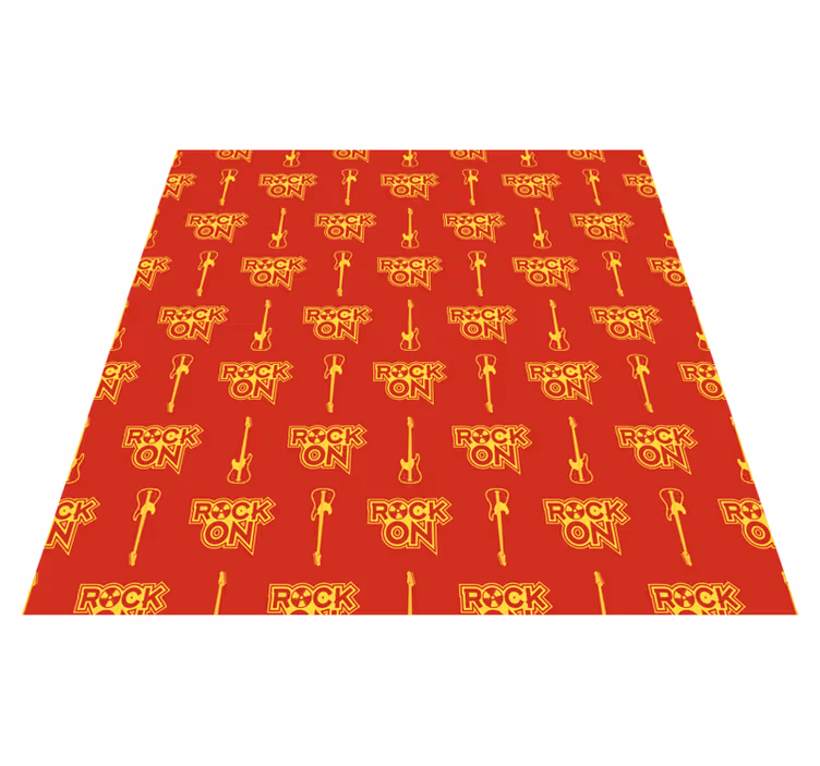 Teenage bedroom vinyl rug in red rock design - TenStickers