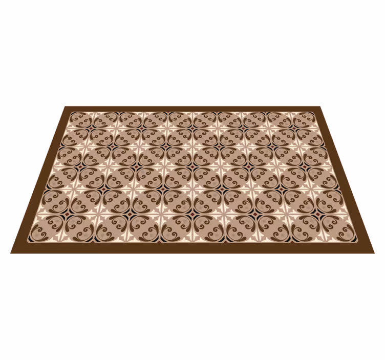 Tile vinyl rug elegant tile design - TenStickers