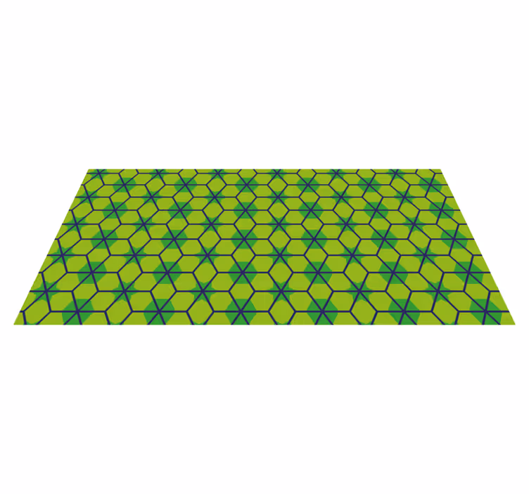 Blue and green tropical tile bathroom flooring - TenStickers