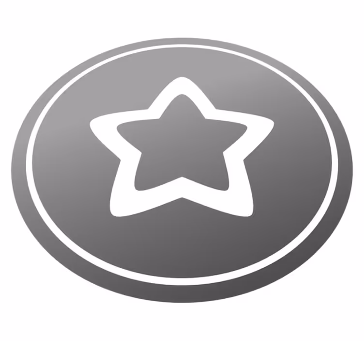 Stylish grey pattern star vinyl rug - TenStickers