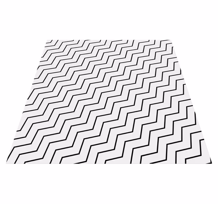 Geometric vinyl rug zigzag pattern design - TenStickers