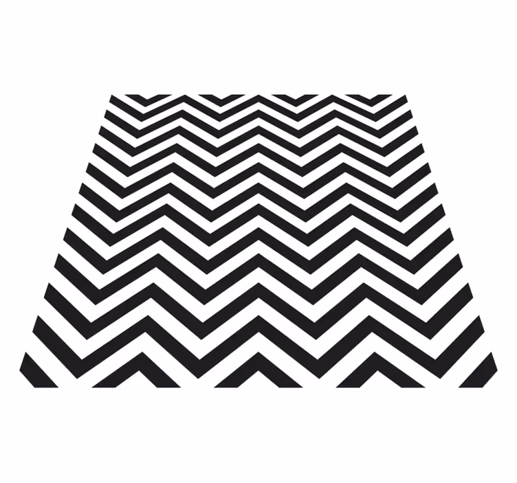 Stripes vinyl rug black and white chevron - TenStickers