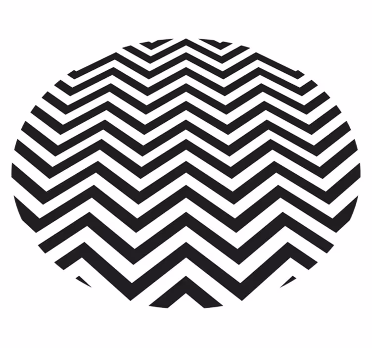 Geometric vinyl rug in chevron pattern - TenStickers