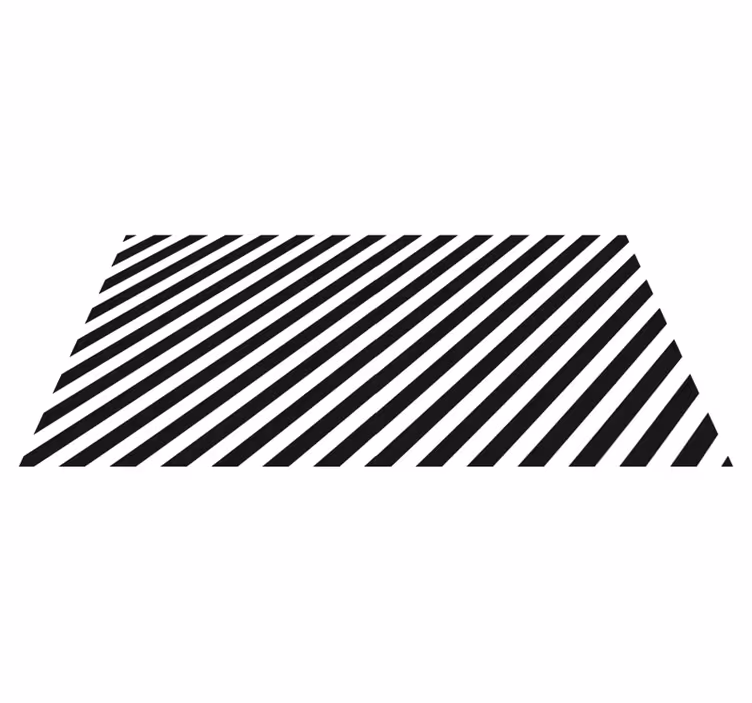 Contrasting black and white stripes vinyl rug - TenStickers
