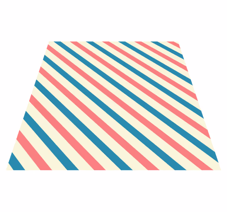 Stripes vinyl rug with abstract color diagonals - TenStickers