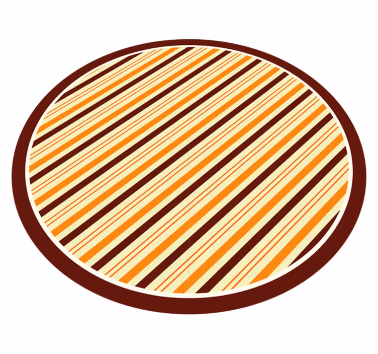 Stripes vinyl rug in warm shades style - TenStickers