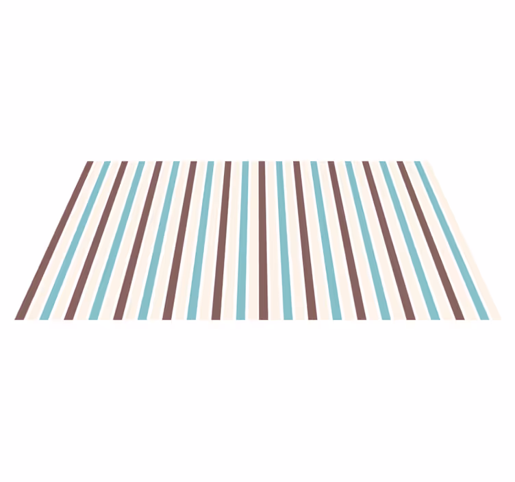 Retro blue and white pattern rectangular rug - TenStickers