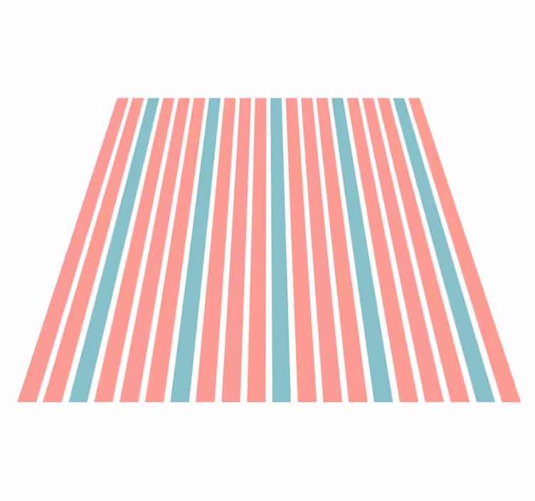 Bright Striped Print stripes vinyl rug - TenStickers