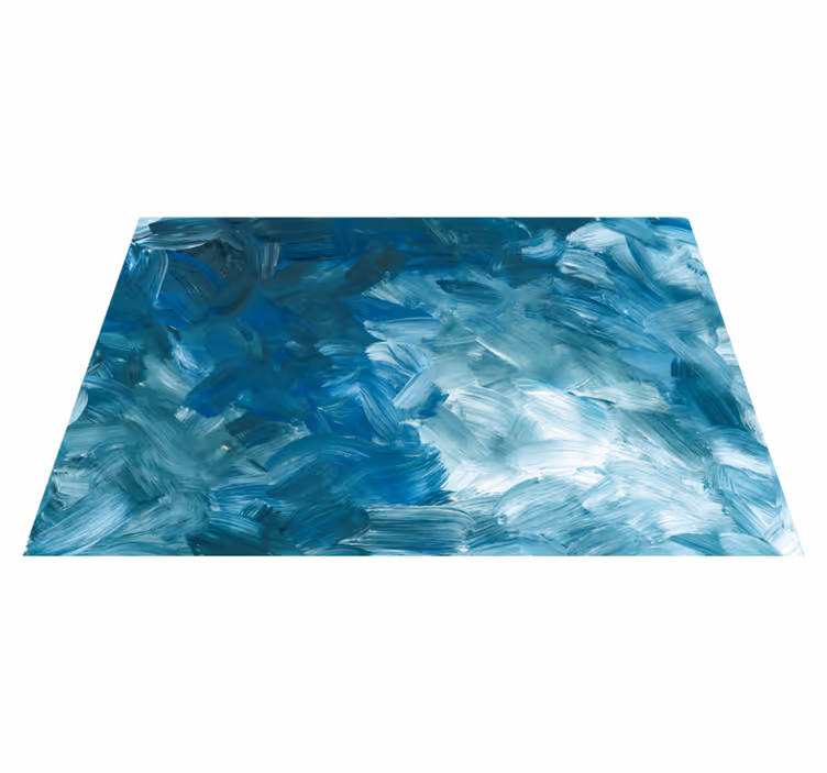Textured vinyl rug in ocean wave patterns - TenStickers
