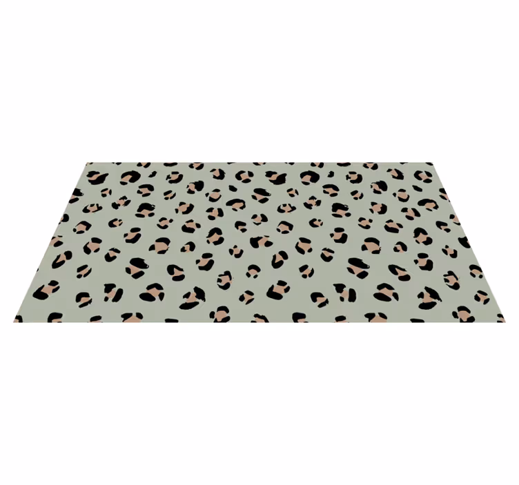 Animal print vinyl rug leopard pattern design - TenStickers