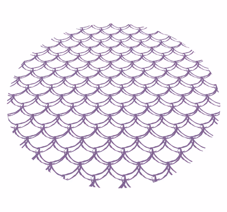 Bathroom vinyl rug in purple scalloped pattern - TenStickers