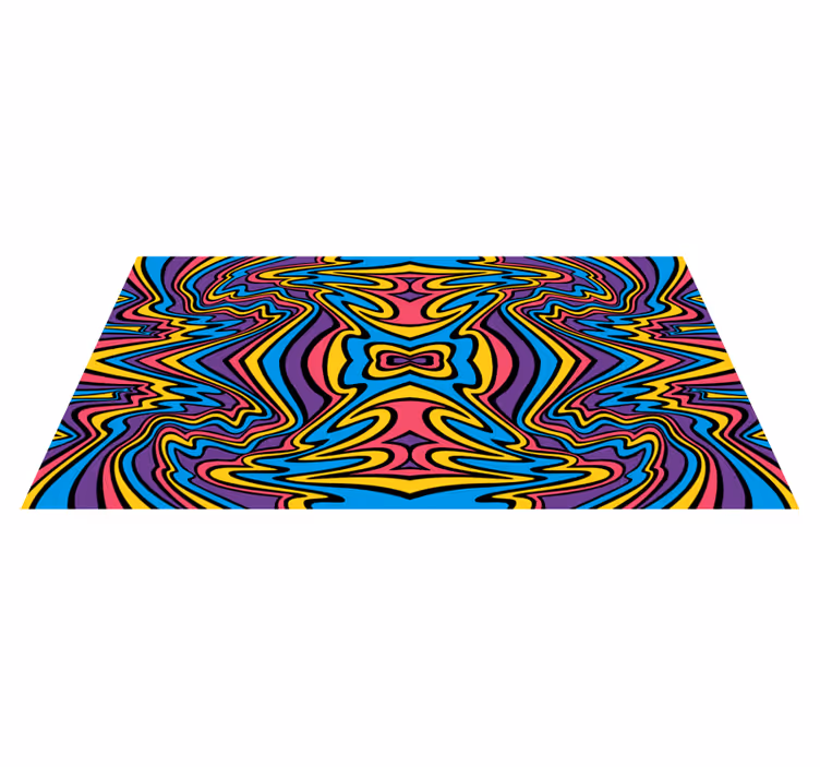 Psychedelic Swirl Pattern texture vinyl rug - TenStickers