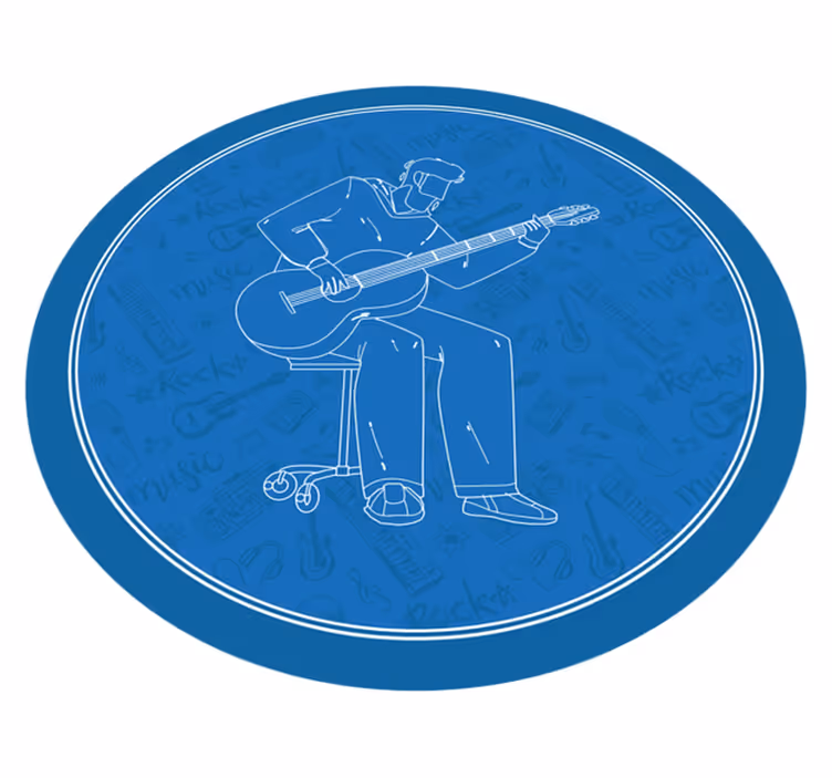 Musical Vibes texture vinyl rug - TenStickers