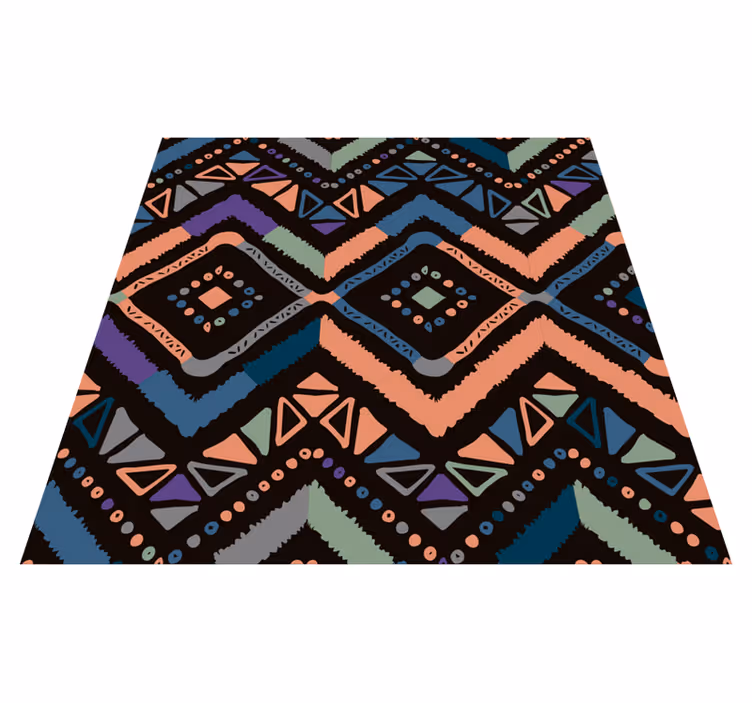 Geometric Color Sections scandinavian vinyl rug - TenStickers