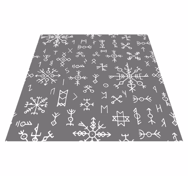 Geometric Symbol Pattern scandinavian vinyl rug - TenStickers