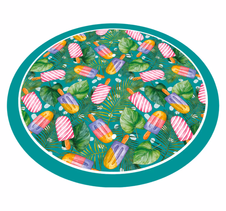 Summer Ice Cream kids vinyl rug - TenStickers