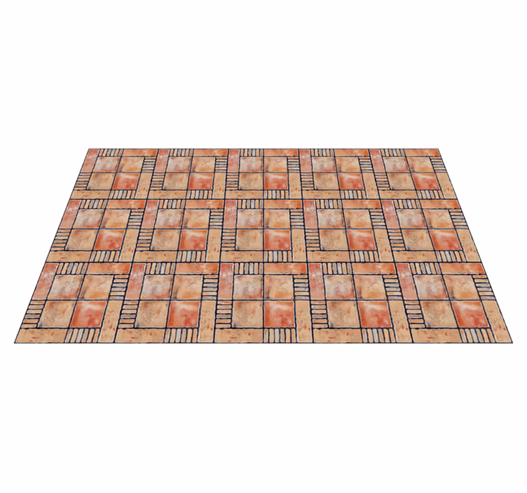 CROSS-HATCHED PATTERNS tile vinyl rug - TenStickers