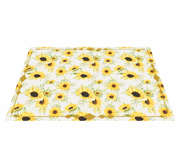 Bright Bloom Arrangement floral vinyl rug - TenStickers