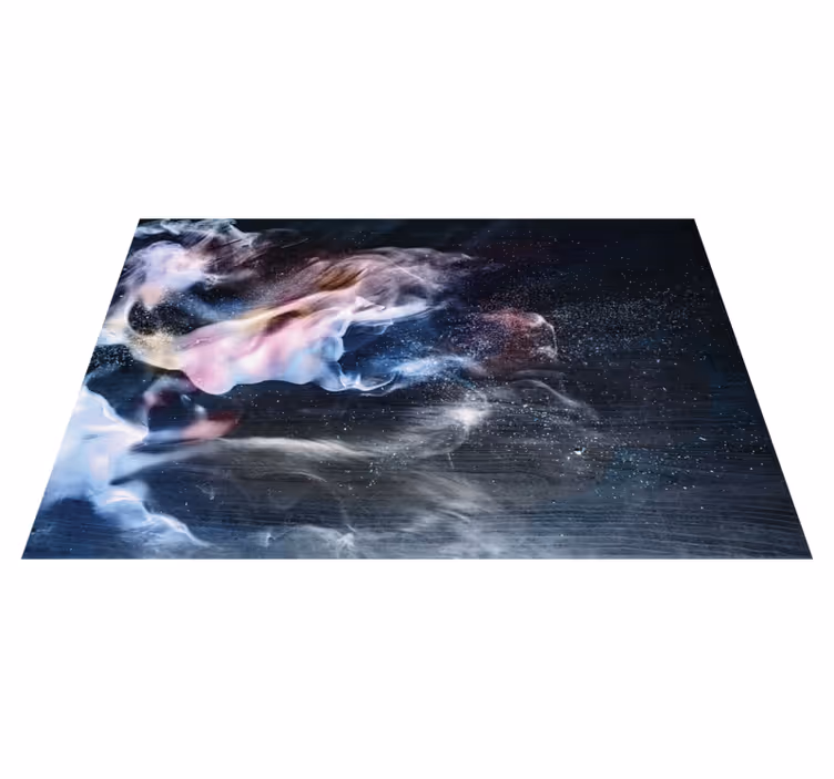 Cosmic smoke swirls teenage bedroom vinyl rug - TenStickers