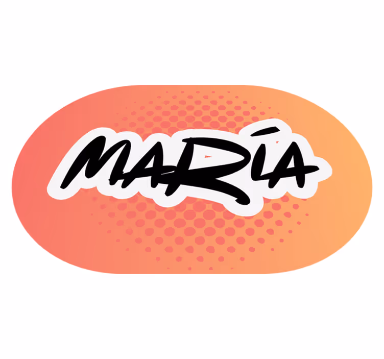 Name Design custom vinyl rug - TenStickers