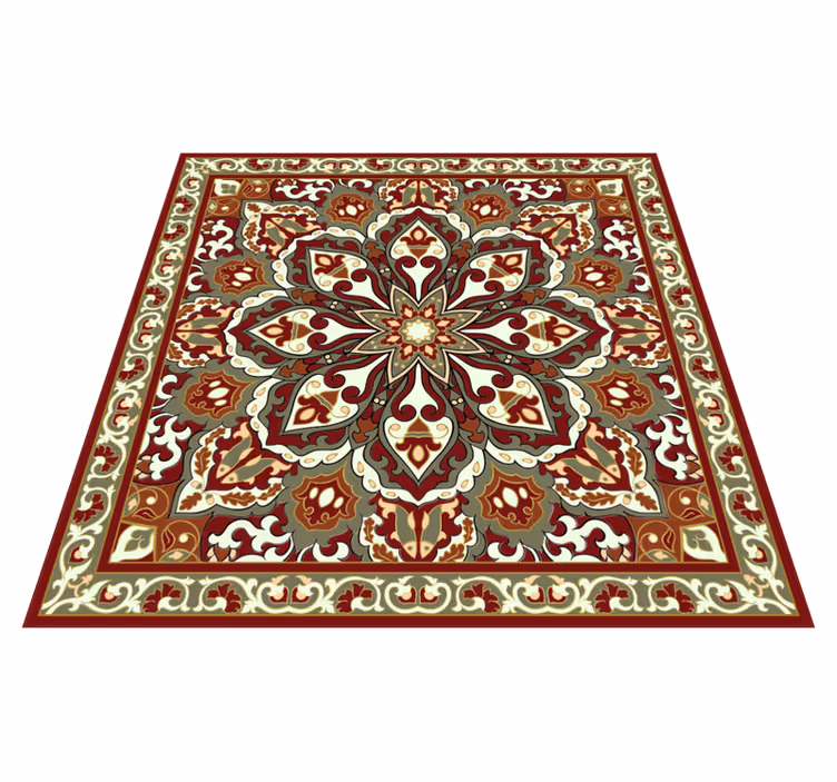 Handcrafted floral ethnic design texture carpet - TenStickers