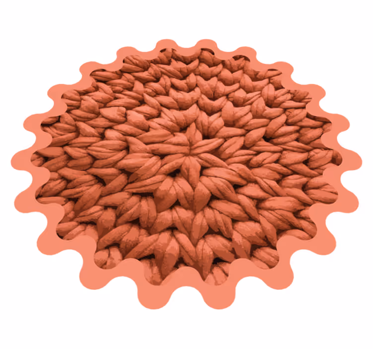 Leaf Motif nature vinyl rug - TenStickers