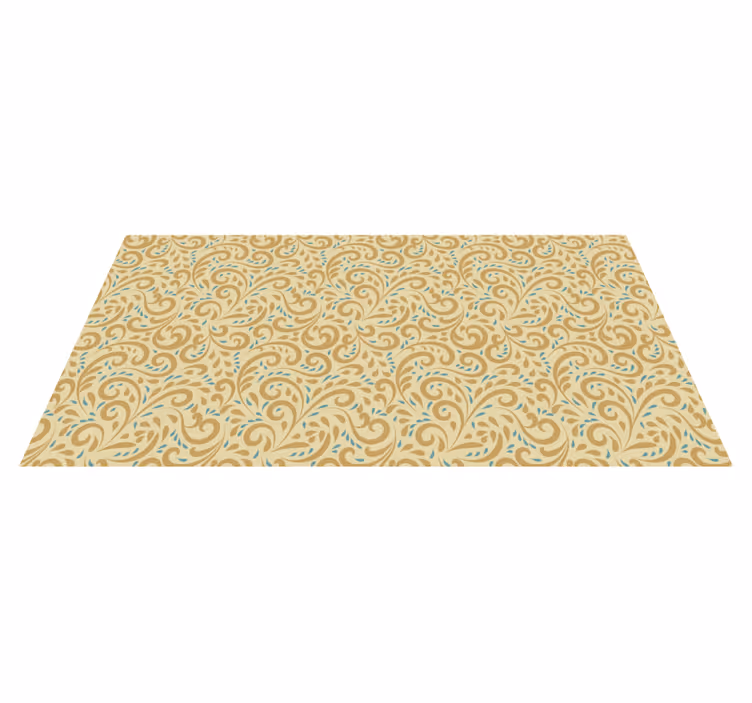 Botanical Swirl Element floral vinyl rug - TenStickers