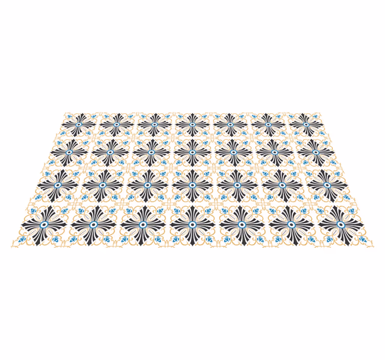 Mosaic vinyl rug in elegant mosaic design - TenStickers