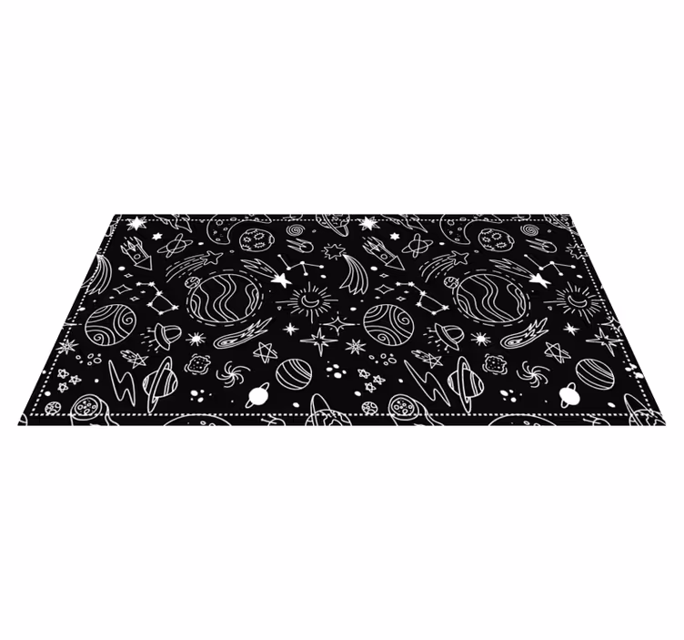 Celestial Playground star vinyl rug - TenStickers