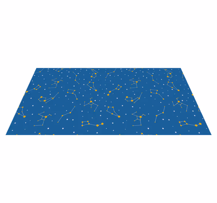 Celestial Night Sky star vinyl rug - TenStickers
