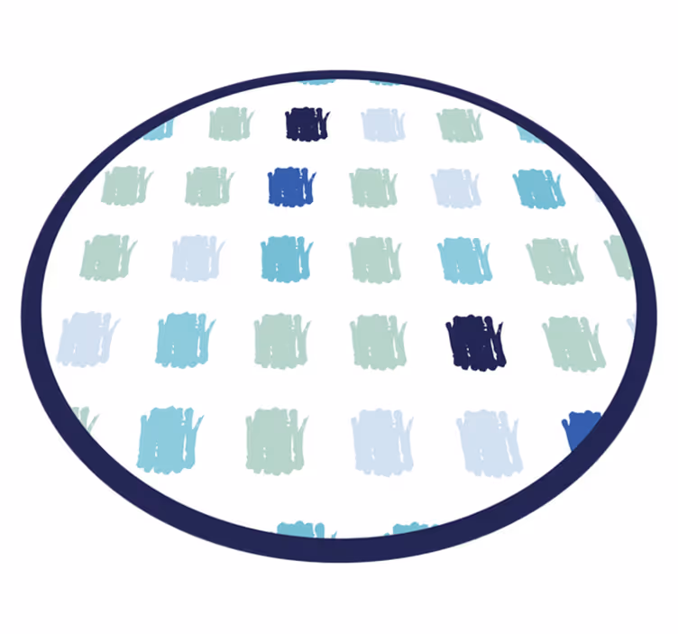 Blue paint strokes minimal vinyl rug - TenStickers