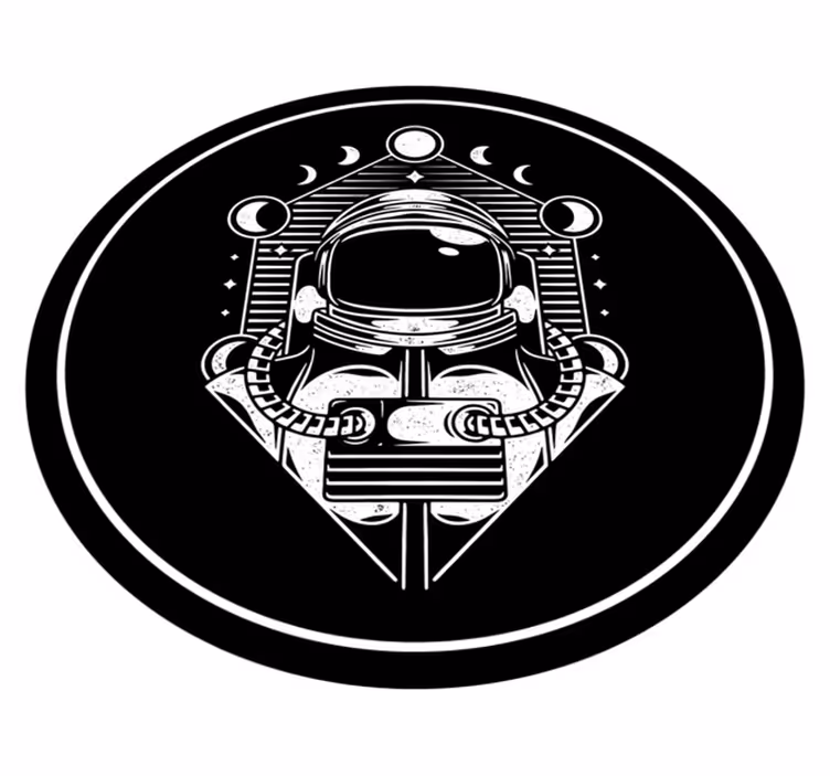 Astronaut Graphic teenage bedroom vinyl rug - TenStickers
