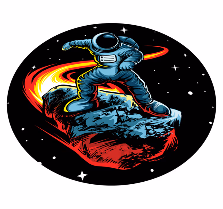 Cosmic Adventure star vinyl rug - TenStickers