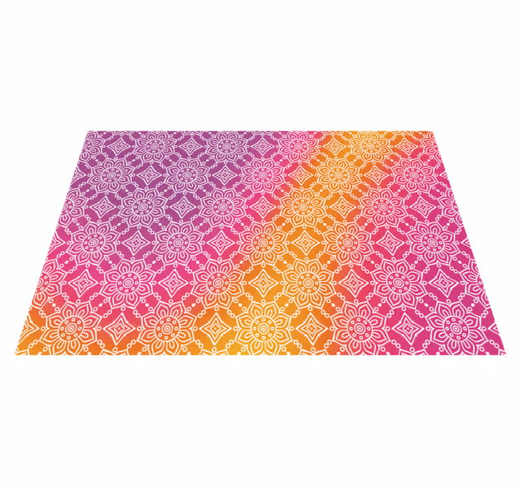 Elegant gradient mandala vinyl rug - TenStickers