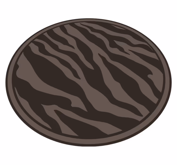 Elegant Zebra Pattern animal print vinyl rug - TenStickers